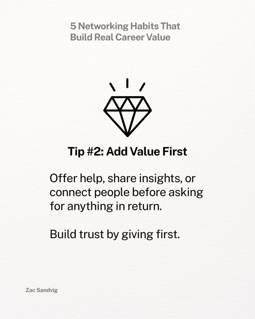 zac sandvig networking habits 2